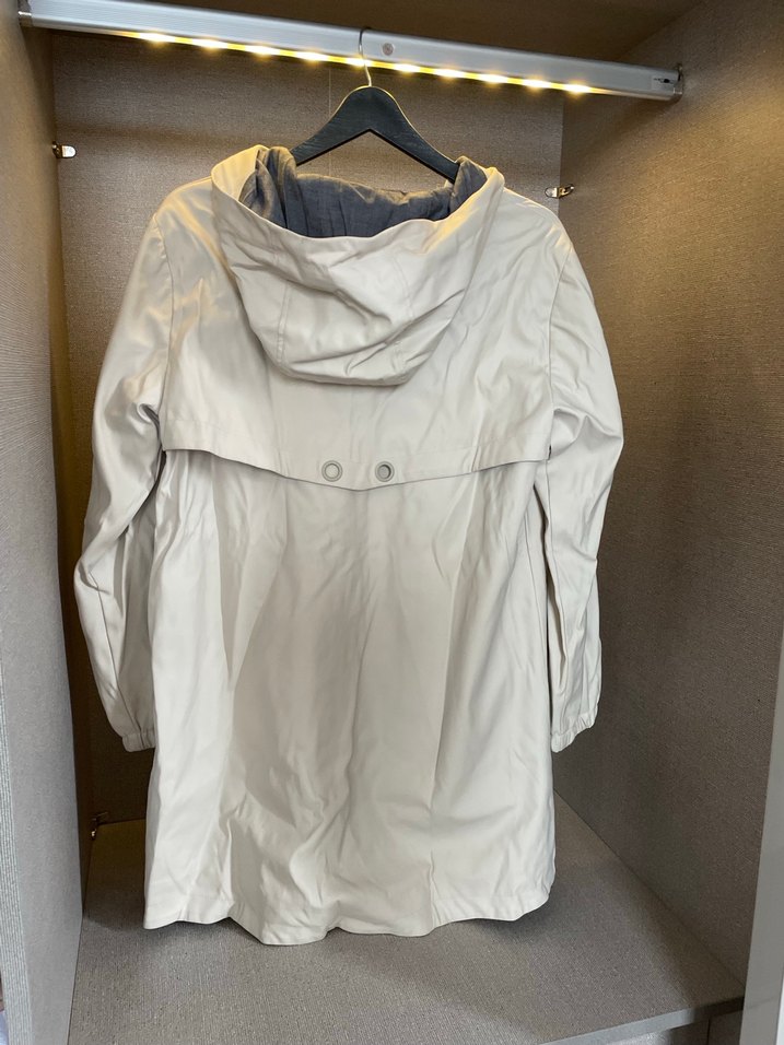 Gri Kapüşonlu Midi Kadın Ceket - Görsel 2