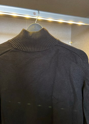 Kadın Siyah Boğazlı Örgü Triko - Görsel 3