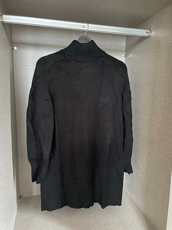 Kadın Siyah Boğazlı Örgü Triko - Görsel 2