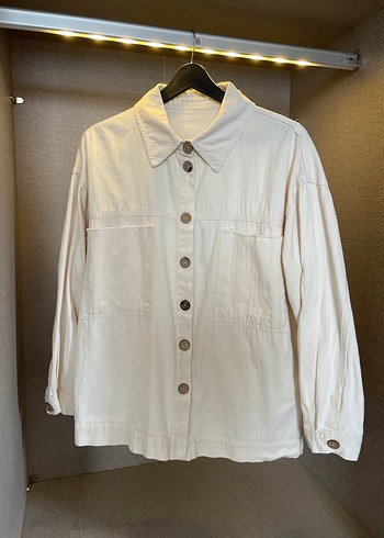 Alt üst Takım Düğmeli Krem Keten Kadın gömlek / Pantolon - Görsel 4