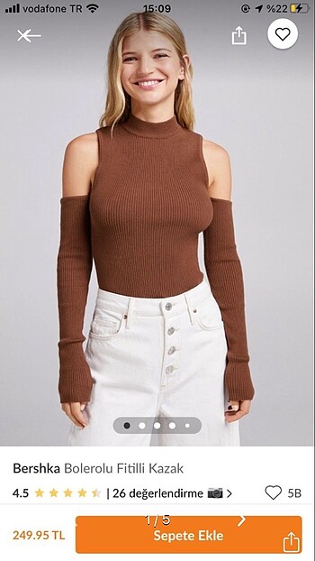 Bershka kahverengi bluz