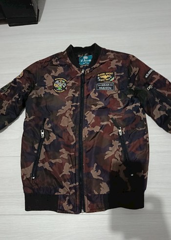 Erkek Çocuk Kamuflaj Desenli Spor Mont - Görsel 2