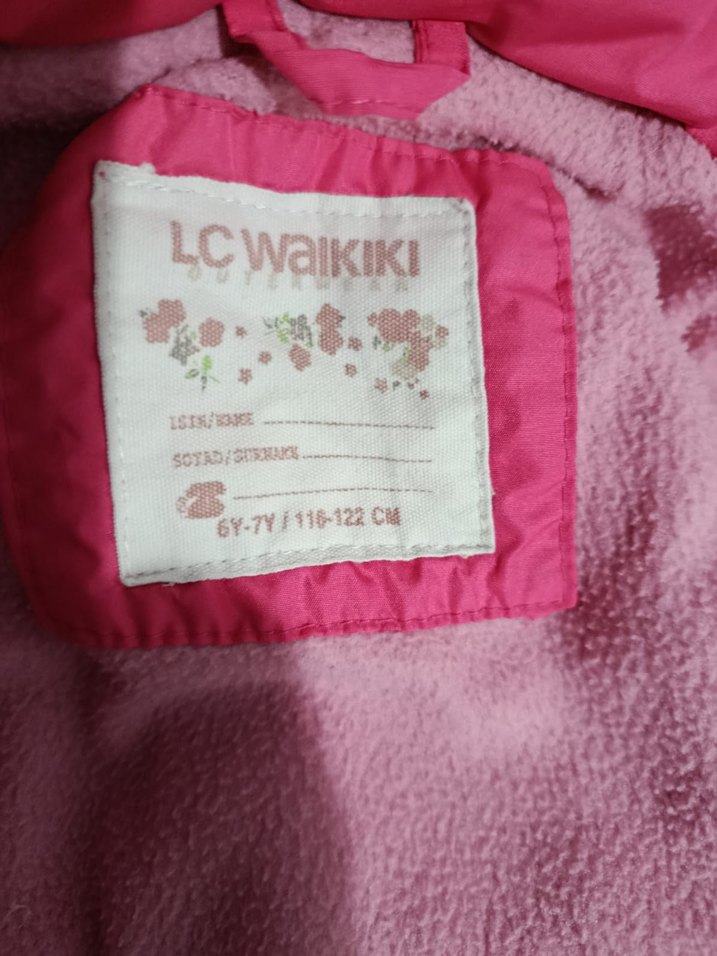 Kapüşonlu Pembe Kız Çocuk Puff Mont - Görsel 5