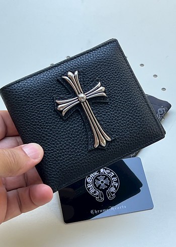 Diğer Chrome Hearts Siyah Deri Cuzdan