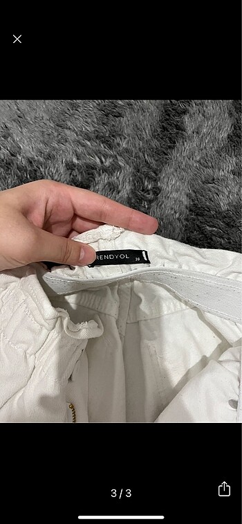 38 Beden Trendyol Beyaz Kot Pantolon