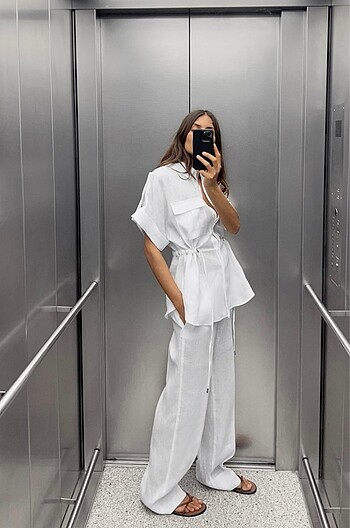 Zara Zara 0 Keten Pantolon