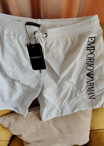 Emporio Armani Beyaz Mini Erkek Mayo - Görsel 2