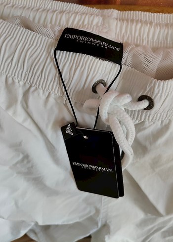 Emporio Armani Beyaz Mini Erkek Mayo - Görsel 3