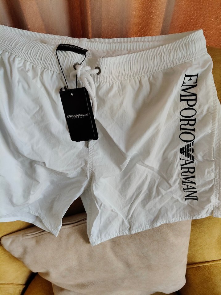 Emporio Armani Beyaz Mini Erkek Mayo - Görsel 2