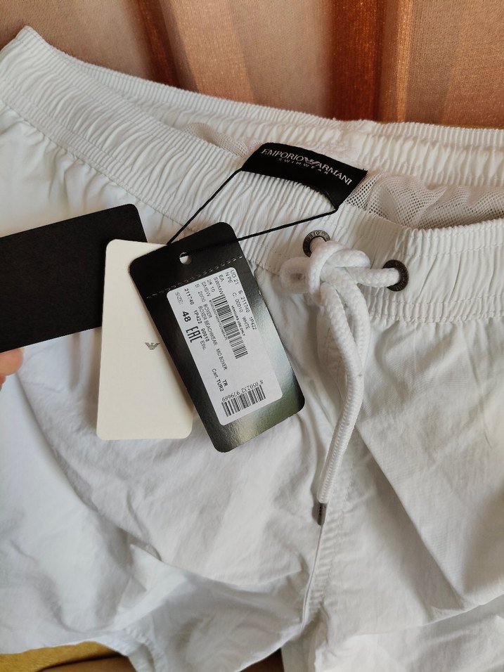 Emporio Armani Beyaz Mini Erkek Mayo - Görsel 4