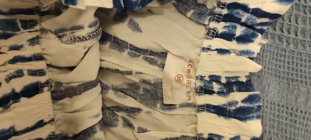 Parlak Mavi Tie-Dye Bohem şort - Görsel 2