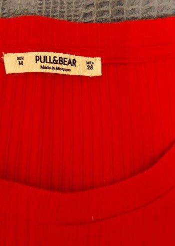 pull &bear Kırmızı Kadın Atletik  kapri üst - Görsel 2