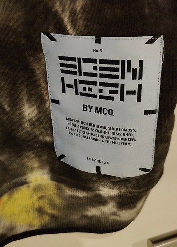 BY Mac Quinn erkek Kapüşonlu Batik Desen Salaş Sweatshirt - Görsel 7