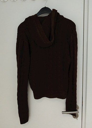 Benetton Düğmeli Kırmızı Siyah Kadın Hırka - Görsel 5