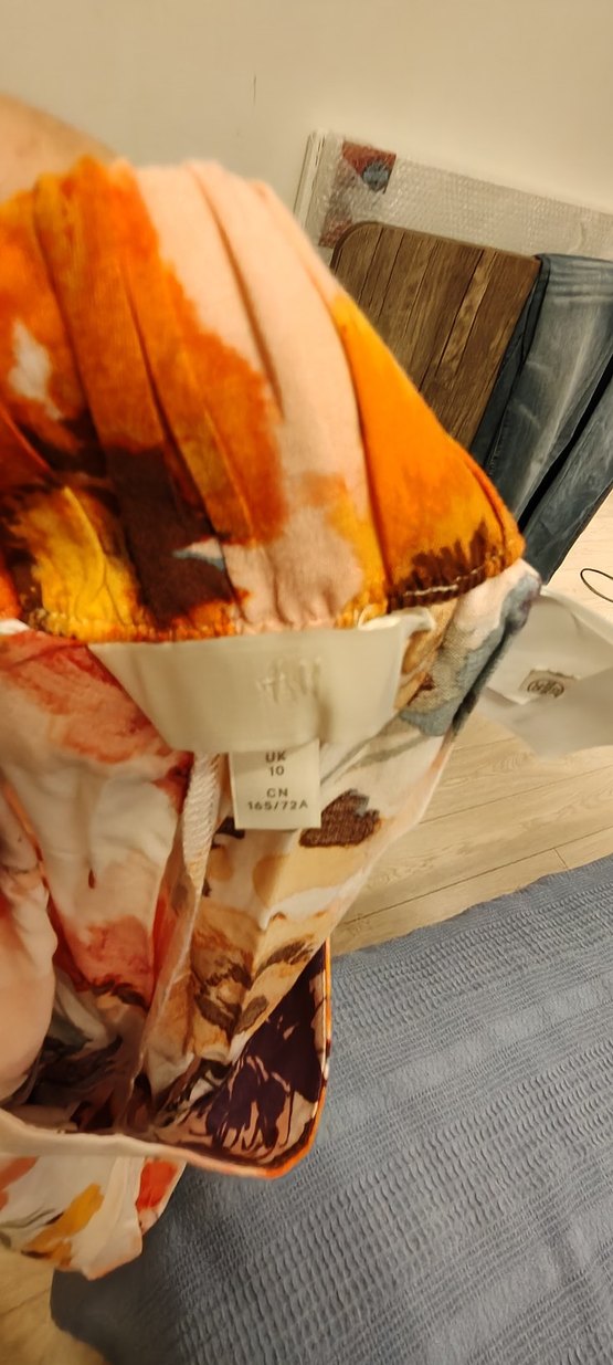 HM Çiçek Desenli Pilili Bohem Mini Şort - Görsel 4