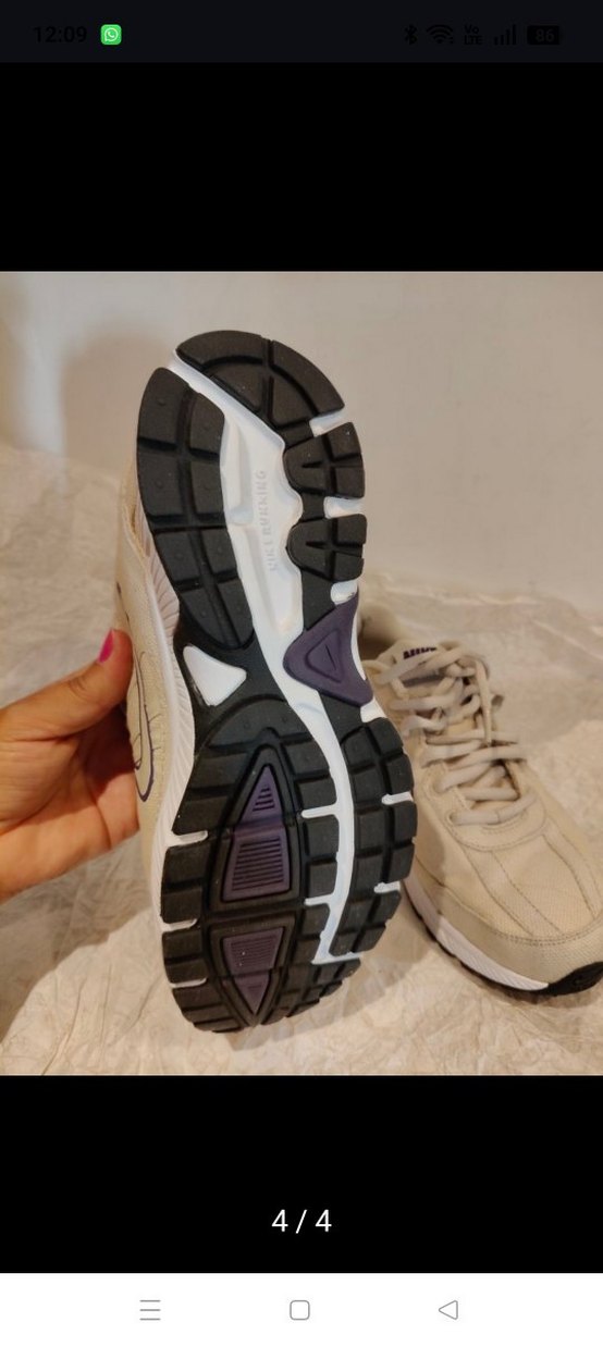 Nike Air Bej Bağcıklı Kadın Spor Ayakkabı - Görsel 4