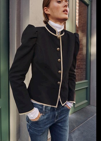 Zara Zra Kontrast Biyeli Blazer