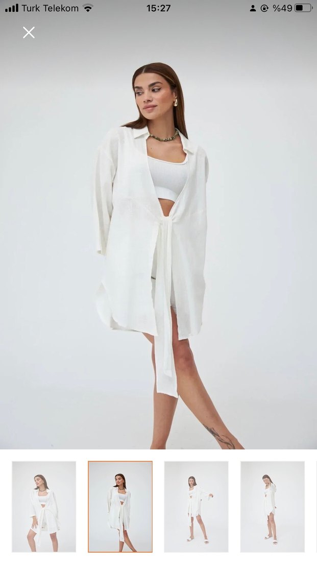 Beyaz kimona - Görsel 3