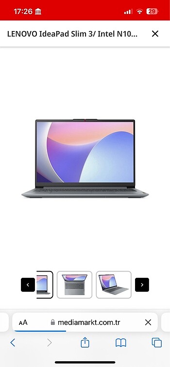 Lenovo Lenovo i3 laptop gri
