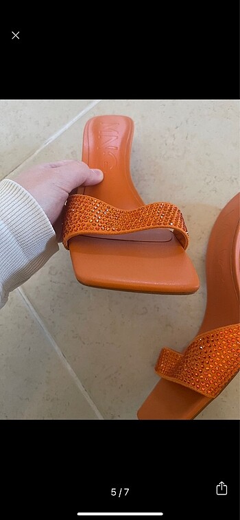 40 Beden turuncu Renk Mango topuklu