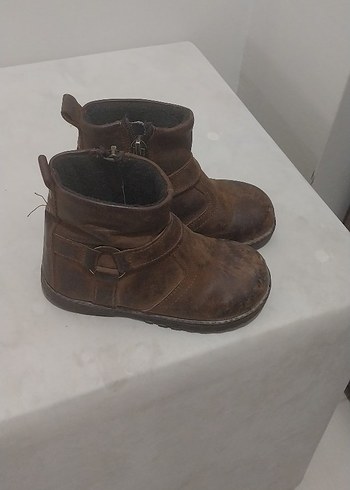 Deri Tokalı Kahverengi Botlar - Görsel 4