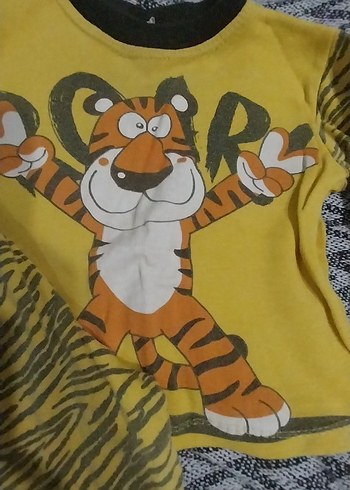 Sarı Baskılı Çocuk Triko Takım - Görsel 2