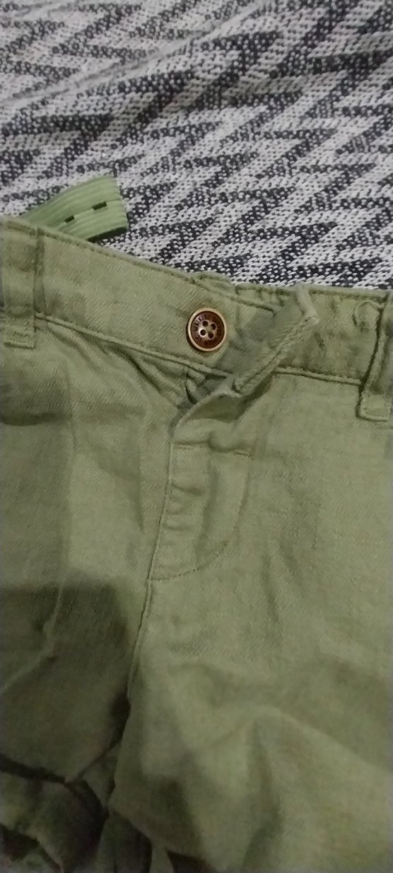 Erkek Çocuk Keten Haki Şort - Görsel 4