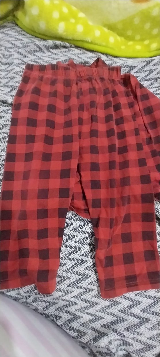 Kırmızı Ekose Desenli Rahat Pijama Takımı - Görsel 4