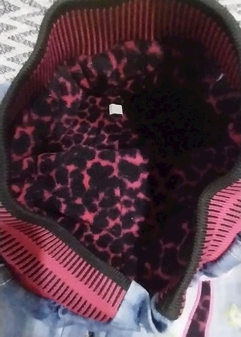 Kız Çocuk Renkli Baskılı Bol Kot Pantolon - Görsel 4