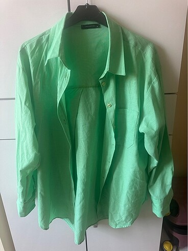 Yeşil oversize gömlek