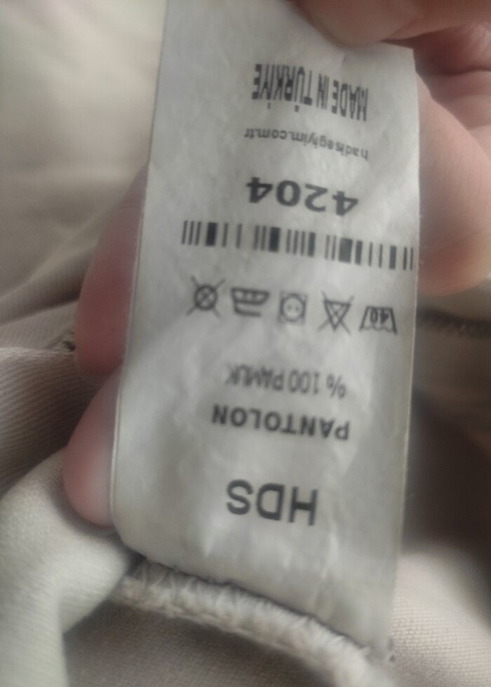 Krem rengi pantolon - Görsel 3