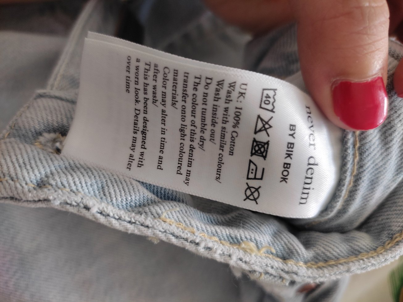 Acık mavi Bol Kesim Kadın Kot Pantolon - Görsel 3