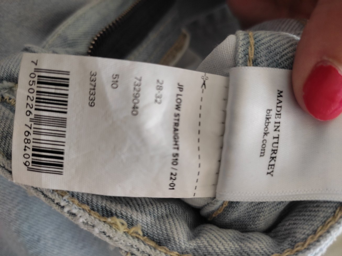 Acık mavi Bol Kesim Kadın Kot Pantolon - Görsel 4