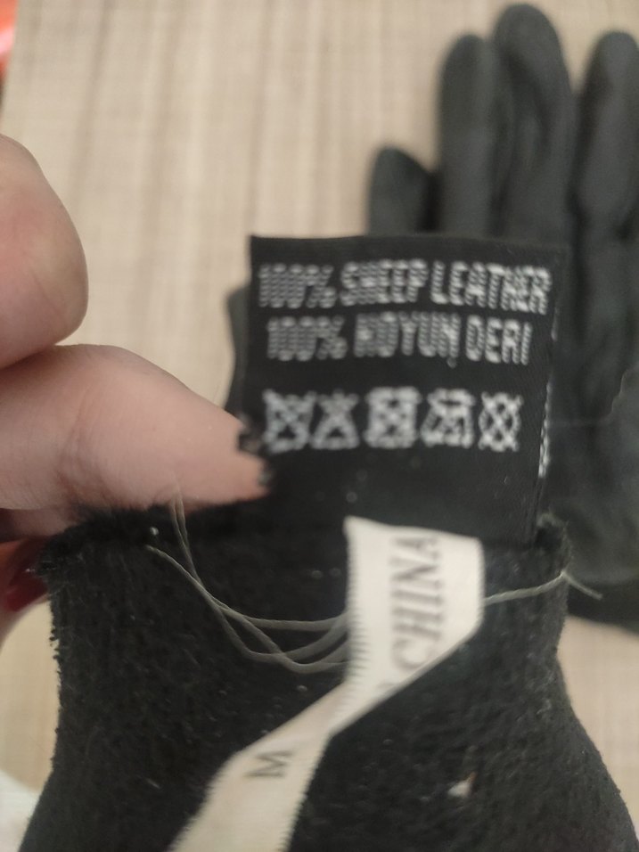 Siyah Deri Biker Eldiven - Görsel 4