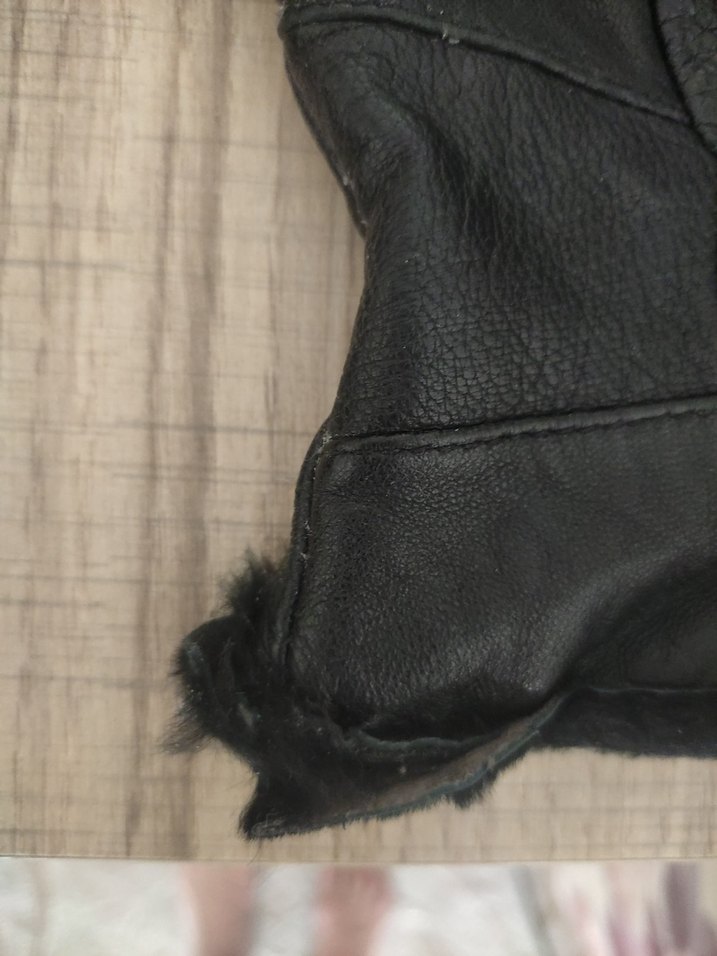 Siyah Deri Biker Eldiven - Görsel 2