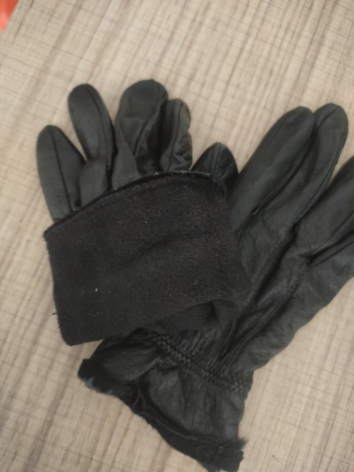 Siyah Deri Biker Eldiven - Görsel 5