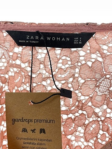 s Beden pembe Renk Zara Bluz %70 İndirimli.