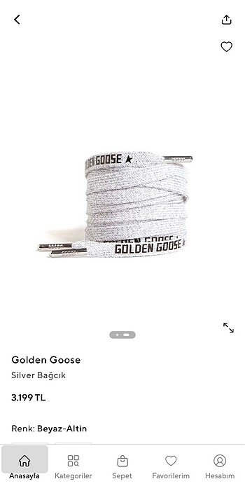 Golden Goose Deluxe Yazılı Gri Bağcık