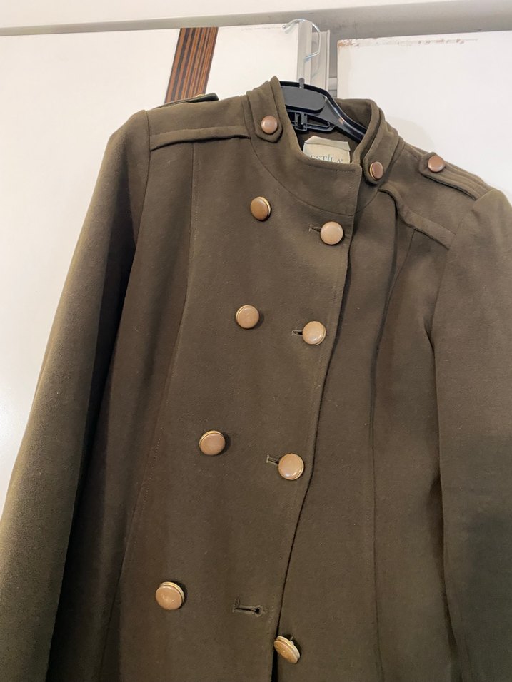 Kahverengi Süet Kemerli Uzun Kadın Kaban - Görsel 3