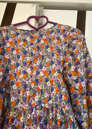 Çiçek Desenli Uzun Bohem Elbise - Görsel 4