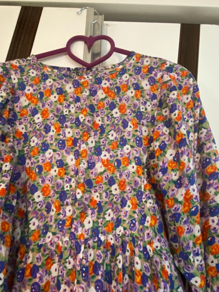 Çiçek Desenli Uzun Bohem Elbise - Görsel 4