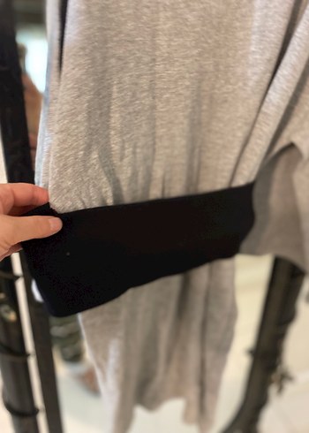 Gri Midi Rahat Kesim Kadın Elbise - Görsel 3