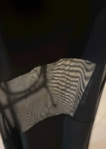 Siyah İşlemeli Uzun Drapeli Gotik Etek - Görsel 4