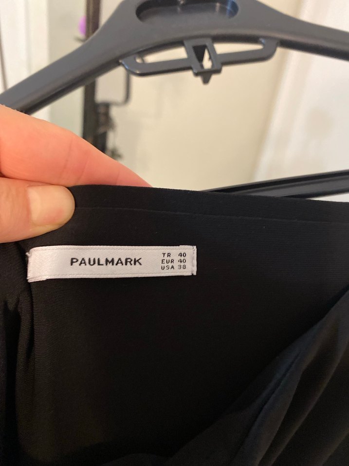 Siyah İşlemeli Uzun Drapeli Gotik Etek - Görsel 3