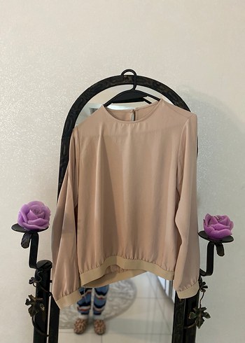 Bej Uzun Kollu Kadın Bluz - Görsel 2