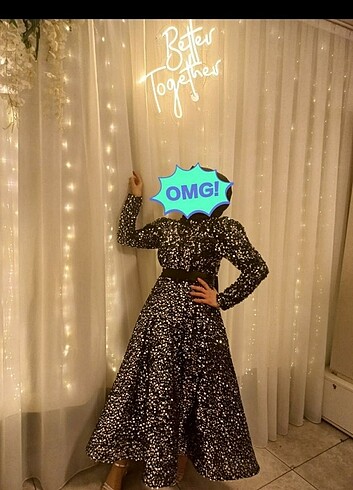 Refka Tesettür Giyim tesettür abiye siyah diva elbise