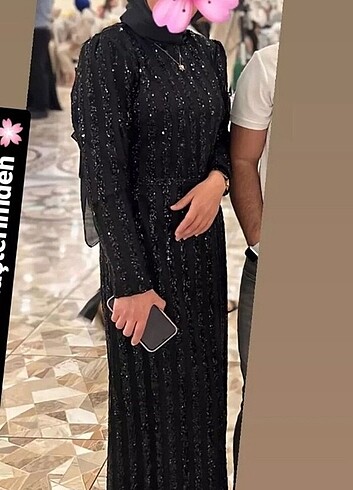 Siyah şerit payet 
