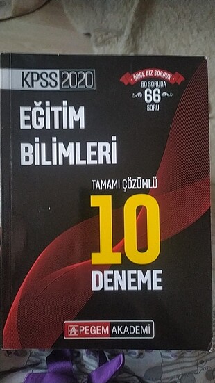 Pegem yayınları eğitim bilimleri 10lu çözümlü anlatımlı deneme v