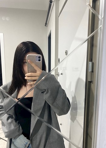 Zara Gri Zara Blazer Ceket