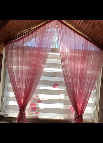  Beden pembe Renk Çocuk odası perde pembişli